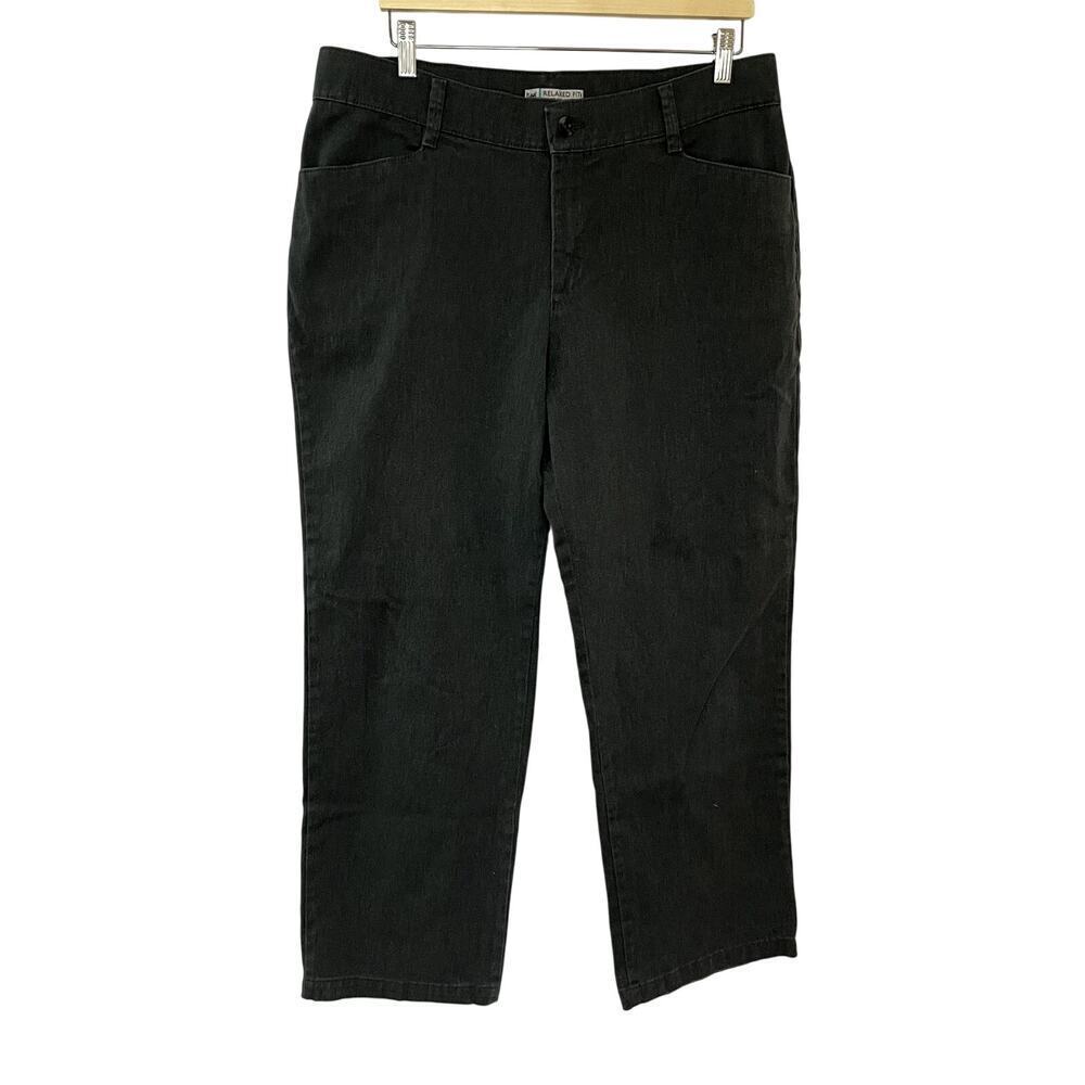 Lee Relaxed fit at the waist gray trousers women's size 16 short business casual
